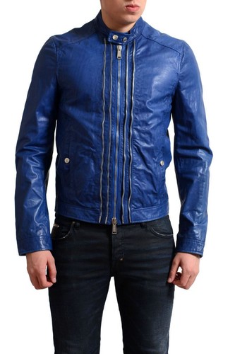 Dsquared2 giacca moto - uomo, blu